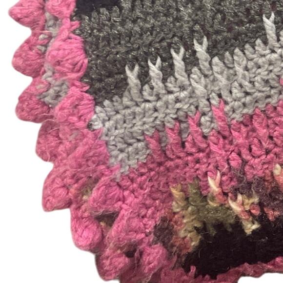 Multicolor Striped Knitted Afghans & Throw Blankets for sale  Handmade Vintage Crocheted Multicolor Stripe Blanket Acrylic Yarn Afghan Throw